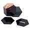Acrylic Board, Hexagon, Black, 80x92x2.5mm