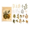 Autumn Leaf Scrapbooking Tool Kits, Including 20Pcs 10 Styles Paper Pads and 20Pcs 20 Styles PET Stickers, for DIY Album Scrapbook, Greeting Card, Goldenrod, 21~50x20~40x0.1~0.3mm, 2pcs/style