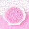 Baking Paint Glass Seed Beads, Rondelle, Pearl Pink, 4~5x2mm, Hole: 1mm, about 25000 pcs/1000g