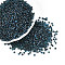 Picasso Cylinder Glass Seed Beads, Steel Blue, 2~2.5x1.5~2mm, Hole: 1mm, about 3030pcs/50g