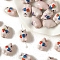 Handmade Porcelain Beads, Animals, PeachPuff, Bear, 18x13mm