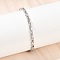 201 Stainless Steel Link Chain Bracelets for Men Women, with 304 Stainless Steel Clasp, Stainless Steel Color, 8-1/2~8-5/8 inch(21.5~22cm)