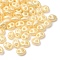 10G Opaque Colours Glass Seed Beads, 2-Hole, Oval, Wheat, 5.5x4x2.5mm, Hole: 1mm
