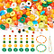 DIY Beads Jewelry Making Finding Kits, Orange, 2~6mm, about 25~33g/bag