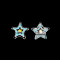 Resin Enamel Beads, Transparent, Star, Pale Turquoise, 20x21x9mm, Hole: 3.5mm