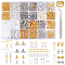 DIY Earring Jewelry Making Finding Kits, including Stud Earring Findings & Friction Earring Backs & Ear Nuts & Earring Hooks, Mixed Color, 17mm, Hole: 1.5mm, 2 colors, 30pcs/color, 60pcs