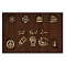 Wood Shot Glasses Tray, Wine Cup Holder, Rectangle, Drink, 200x300x12.5mm