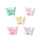 Opaque Acrylic Imitation Pearl Beads Pendants, Butterfly, Golden, 14.5x19x6mm, Hole: 2.5mm