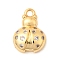 Brass Micro Pave Cubic Zirconia Charms, Nickel Free, Real 18K Gold Plated, Ladybug, 11x8x2.5mm, Hole: 1.2mm