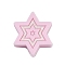 Silicone Beads, Star, Pearl Pink, 20x17.5x10mm, Hole: 2mm