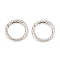 Zinc Alloy Spring Gate Rings, Twist Ring, Platinum, 35.5x5mm, Inner Diameter: 25.5mm