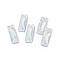 Mocha Effect Rectangle Shape Sew on Rhinestone, K5 Glass Rhinestone, 2-Hole Link, Plated Flat Back, Sewing Craft Decoration, WhiteSmoke, 21x7x4mm, Hole: 1mm