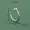 304 Stainless Steel Hoop Nose Rings, Column, Stainless Steel Color, 11x12mm