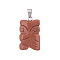 Synthetic Goldstone Pendants, Owl, 20mm