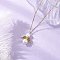 Shell Pearl with Alloy Wings Angel Pendant 304 Stainless Steel Satellite Chain Necklaces, White, Golden, 16.42 inch(41.7cm)