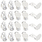40Pcs 304 Stainless Steel Clip-on Earring Findings, Earring Settings, Flat Round, Silver, Tray: 9.8mm, 16x10x7mm