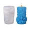 DIY Candle Silicone Molds, for Candle Making, Column, Marine Theme, White, 61x62x92mm, Inner Diameter: 38x41mm