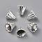Tibetan Style Bead Cone, Cadmium Free & Lead Free, Flower, Antique Silver, Size: about 13mm long, 12mm wide, hole: 2mm, Inner Diameter: 9.5mm, 410pcs/1000g