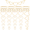 Brass Heart Linking Rings and Link Connectors, Golden, 6~20x2~21x1~1.5mm
