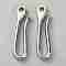 U-Shaped Brass Key Hook Shanckle Clasps, for Wallet Chain, Key Chain Clasp, Pocket Clip, Platinum, 60x16x7mm, Hole: 5.5mm
