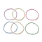 6Pcs 6 Colors Macaron Color Rondelle Glass Seed Beaded Stretch Bracelets, Stackable Bracelets for Women, Mixed Color, Inner Diameter: 2-1/4 inch(5.6cm), 3mm, 1pc/color