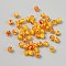 Resin Imitation Amber Beads, Round, Orange, 6x5.5mm, Hole: 1.5mm
