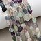 Natural Rainbow Fluorite Beads Strands, Tumbled Stone, Nuggets, 7~11x7~9x5~7mm, Hole: 1.2mm, about 21~23pcs/strand, 7.09~7.48''(18~19cm)