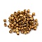 Brass Spacer Beads, Faceted, Polygon, Golden, 3x3x3mm, Hole: 1.6mm