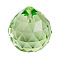 K9 Glass Pendants, Teardrop, Light Green, 30mm