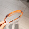 Plastic Hair Bands Combs, Hair Accessories for Women & Girls, Dark Orange, 120mm