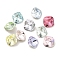 Glass Rhinestone Cabochons, Pointed Back & Back Plated, Faceted, Square, Mixed Color, 6x6x3.5mm