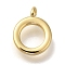Rack Plating Brass Tube Bails, Cadmium Free & Lead Free, Long-Lasting Plated, Ring, Real 18K Gold Plated, 10x8x2mm, Hole: 1mm