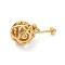 Hollow Round Brass Micro Pave Cubic Zirconia Pendants, with Jump Ring, Long-Lasting Plated, Rack Plating, Lead Free & Cadmium Free, Real 18K Gold Plated, 21.5x10mm, Hole: 2.6mm