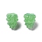 Handmade Lampwork Beads, Grape, Lime Green, 15x12.5~13mm, Hole: 1.6mm