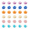 60Pcs 6 Colors Rose Shell Beads, for DIY Hair Accessories, Jewelry Making, Mixed Color, 8.5x7.5x7.5mm, Hole: 1.2mm