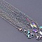 Stainless Steel Cable Chain Necklaces for DIY Jewelry Making Accessories, Rainbow Color, 0.08 inch(0.2cm)