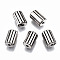 CCB Plastic Beads, Corrugated Column, Antique Silver, 11.5x7.5mm, Hole: 1.6mm, about 438pcs/211g