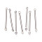 Tarnish Resistant 304 Stainless Steel Links connectors, Bar, Stainless Steel Color, 25x1.2mm, Hole: 1mm