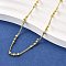 2.5MM Brass Flat Round Twisted Chain Necklaces, Lead Free & Cadmium Free, Long-Lasting Plated, Rack Plating, Real 18K Gold Plated, 17.60 inch(44.7cm)