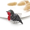 Alloy Rhinestone Keychain, with Enamel, Bird, Jet, Pendant: 55x35mm