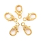 Brass Lobster Claw Clasps, Cadmium Free & Nickel Free & Lead Free, Long-Lasting Plated, Real 18K Gold Plated, 13x7x4.5mm, Hole: 1.8mm
