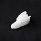 Natural White Jade Sculpture Display Decorations, for Home Office Desk, Dragon Head, 36.5~38x20.5x20.5~22.5mm