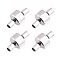 4Pcs 304 Stainless Steel European Clasps with Cord Ends, Column, Stainless Steel Color, 18x10mm, Hole: 3mm