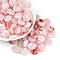 Transparent Acrylic Beads, Flat Round, Two Tone, Misty Rose, 14x14x5~5.5mm, Hole: 1.8mm, about 28pcs/20g