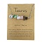 667 Stainless Steel with Natural Green Aventurine & Natural Quartz Crystal & Natural Tiger Eye Chip Pendant Necklaces, Stainless Steel Color, Flat Round with 12 Constellations Pattern, Taurus, 19.29~20.08 inch(49~51cm)