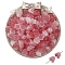 100Pcs Acrylic Bead Caps, Flower, Red, 10x8mm, Hole: 1.5mm