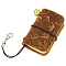 Cowhide Mini Notebook, Pocket Notepad with String, Camel, 50x30mm