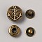 4Pcs Alloy Snap Button, Cotton-padded Clothes Coat Down Jacket Buckle, Antique Bronze, 17x7.5mm