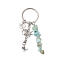 Alloy with Flower Amazonite Marine Theme Keychain, 7.7cm