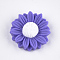 Resin Cabochons, Sunflower, Blue Violet, 24x7mm